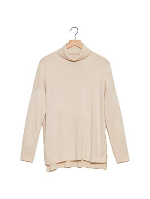 State Cashmere Oversized Turtleneck Sweater Long Sleeve Pullover