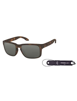 Holbrook OO9102 Sunglasses For Men For Women BUNDLE with Oakley Accessory Leash Kit