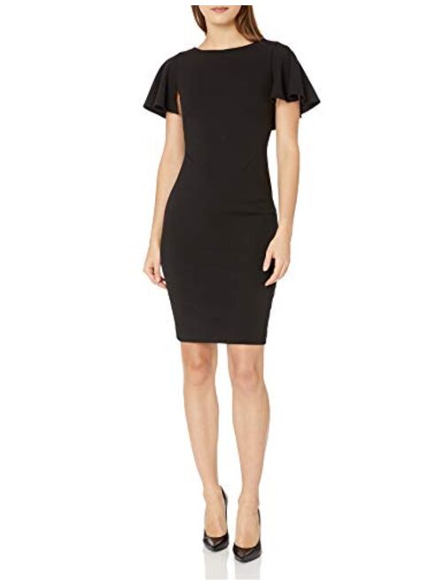 Calvin Klein Women's Petite Flutter Sleeves Sheath Dress