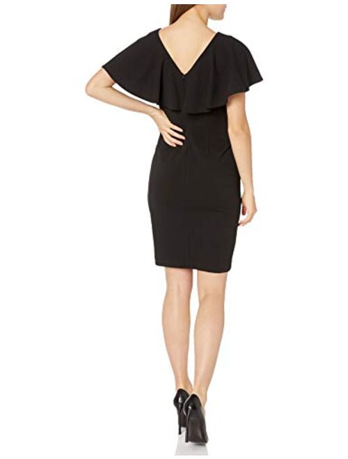 Calvin Klein Women's Petite Flutter Sleeves Sheath Dress