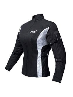 HWK Women's Motorcycle Jacket For Women Rain Waterproof Biker Moto Riding Ladies Motorbike Jackets CE ARMORED