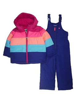 Girls Printed Heavey Weight Winter Coat and Snow Pants