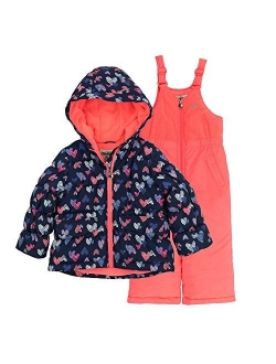 Girls Printed Heavey Weight Winter Coat and Snow Pants