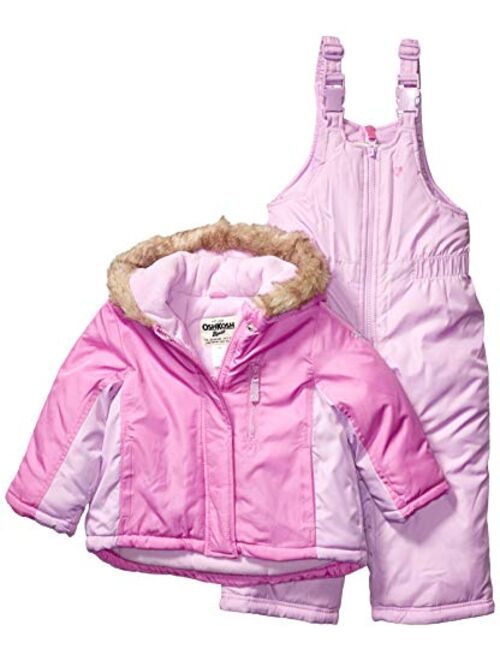 OshKosh B'Gosh Girls Printed Heavey Weight Winter Coat and Snow Pants