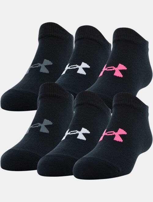 Under Armour Girls' UA Essential No Show – 6-Pack