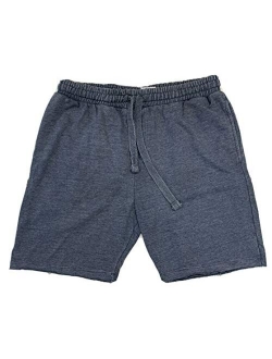 Republic Blue Men's Casual Cotton Elastic Active Jogger Gym Shorts with Pockets