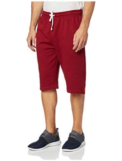 Republic Blue Men's Casual Cotton Elastic Active Jogger Gym Shorts with Pockets