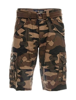 X RAY Mens Tactical Bermuda Cargo Shorts Camo and Solid Colors 12.5" Inseam Knee Length Classic Fit Multi Pocket