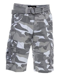 X RAY Mens Tactical Bermuda Cargo Shorts Camo and Solid Colors 12.5" Inseam Knee Length Classic Fit Multi Pocket