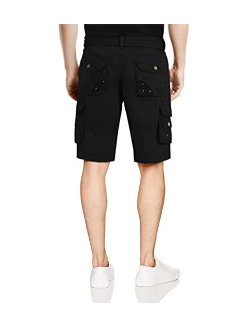 X RAY Mens Tactical Bermuda Cargo Shorts Camo and Solid Colors 12.5" Inseam Knee Length Classic Fit Multi Pocket