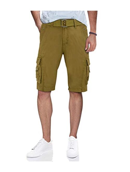 X RAY Mens Tactical Bermuda Cargo Shorts Camo and Solid Colors 12.5" Inseam Knee Length Classic Fit Multi Pocket