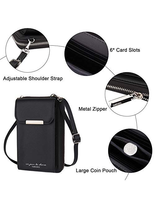 Aeeque Small Crossbody Bags for Women Cell Phone Purse Credit Card Holder Wallet