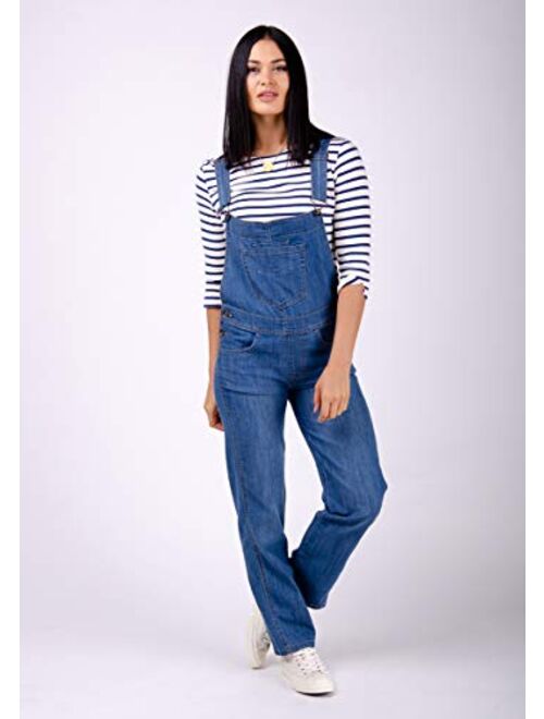 Wash Clothing Company Ladies Regular Fit Denim Overalls - Lightwash