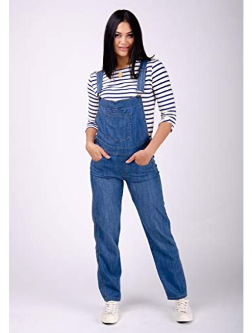 Wash Clothing Company Ladies Regular Fit Denim Overalls - Lightwash