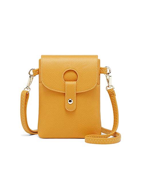 Aeeque Womens Small Crossbody Bag Leather Shoulder Bags Cell Phone Purse Handbag