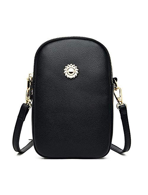 Buy Aeeque Small Crossbody Cell Phone Purse for Women, Triple Zip Bag ...