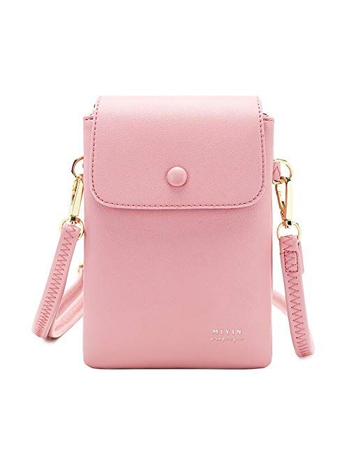 Aeeque Small Crossbody Phone Purse for Women, Card Holder Wallet Shoulder Bags