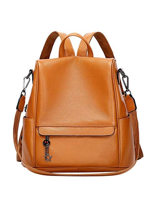 ALTOSY Genuine Leather Backpack Purse for Women Convertible Anti Theft Backpack Shoulder Bag