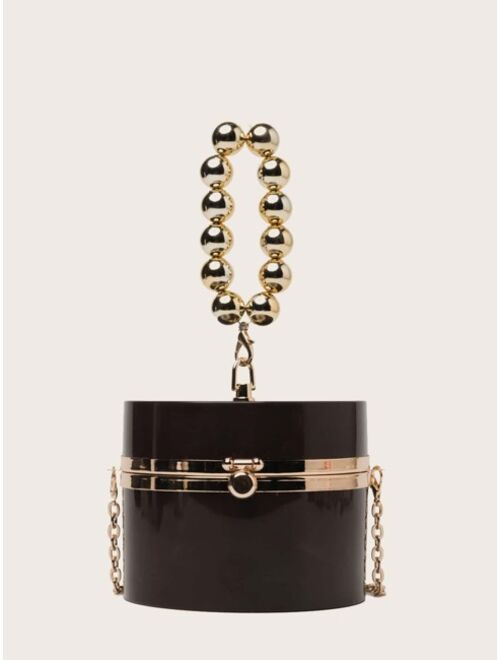 Shein Mini Beaded Handle Box Bag