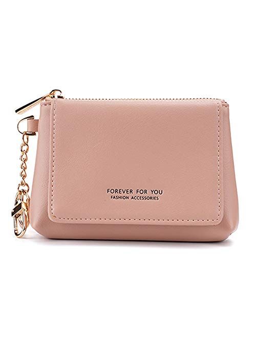 Aeeque Womens Coin Purses Credit Card ID Holder Organizer Keychain Wallet Case