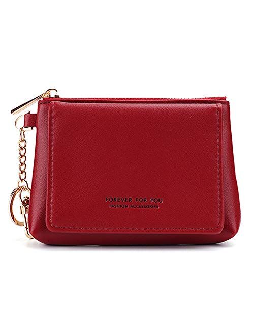 Aeeque Womens Coin Purses Credit Card ID Holder Organizer Keychain Wallet Case