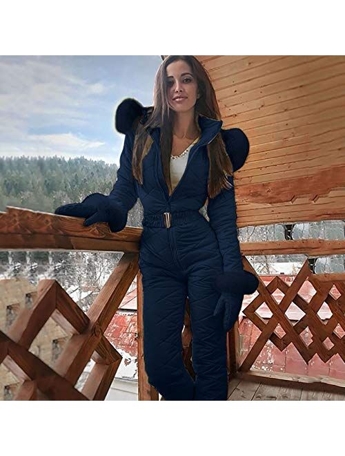 Ski Jackets and Pants Set Windproof Waterproof Hooded Snowboard Snow Jumpsuit