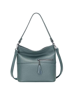 Genuine Leather Purses and Handbags Soft Leather Shoulder Bag for Women Ladies Crossbody Purses Medium