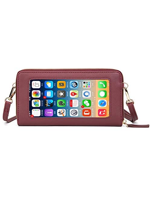 Aeeque Small Crossbody Phone Bag for Women, Shoulder Bags Card Wallet Purse
