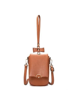 Small Crossbody Phone Bag for Women, Leather Shoulder Bag Wristlet Wallet