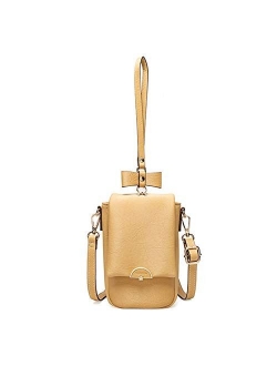 Small Crossbody Phone Bag for Women, Leather Shoulder Bag Wristlet Wallet