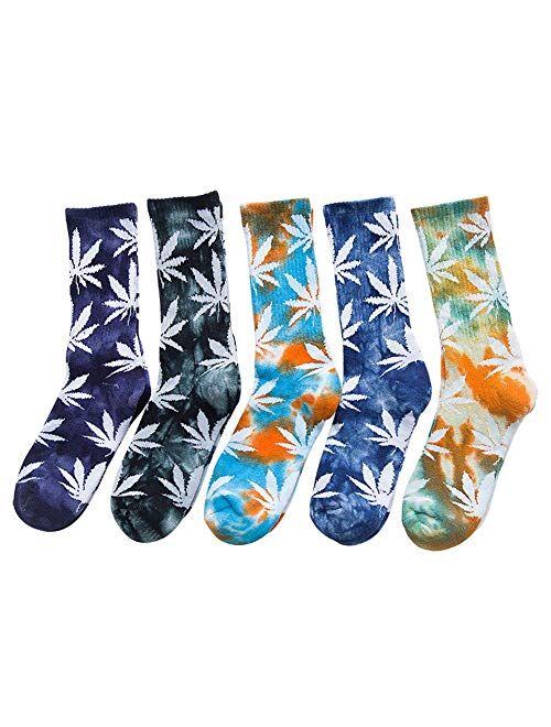 Honiee Men's 7 Pack Colorful Solid Dress Socks