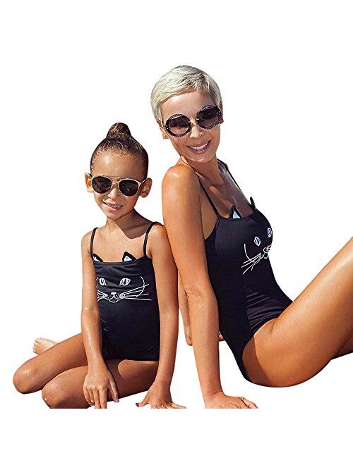 aihihe One Piece Swimsuits for Women Girls Mother Daughter Swimsuits Matching Family Mommy Girls Matching Swimwear