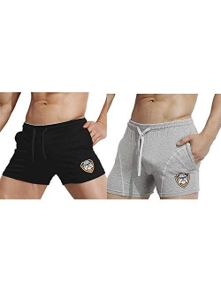 Men's Gym Running Workout Shorts with Pockets Lounge Sleep Bottoms