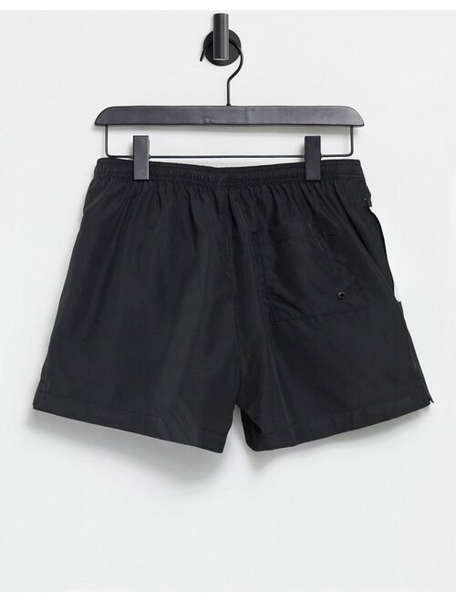 Calvin Klein short drawstring large logo swim shorts in black