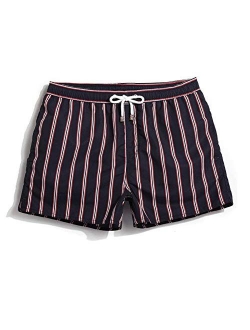 Mens Swim Trunks Quick Dry Swim Shorts with Mesh Lining Stripe Swimwear Bathing Suits