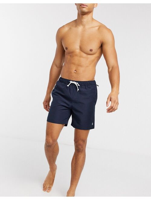 Original Penguin new daddy swim shorts in dark sapphire