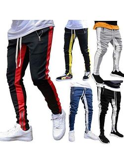  JUNGE Mens Cargo Work Pants with Reflective Stripes Hip Hop  Harem Pant Jogger Sweatpants Punk Sports Jogging Pants Trousers : Sports 