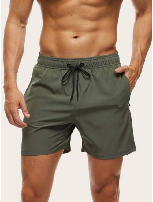 Shein Men Drawstring Waist Swim Trunks