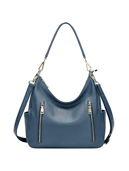 OVER EARTH Genuine Leather Purses and Handbags for Women Hobo Shoulder Bag Ladies Crossbody Bags Medium