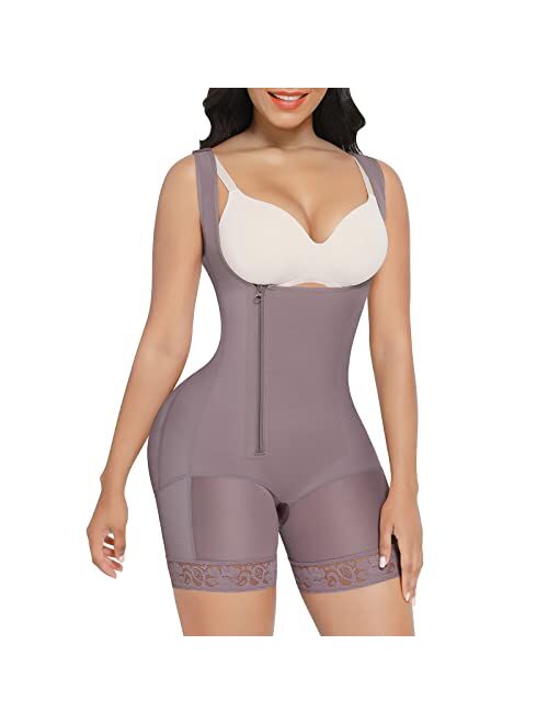 FeelinGirl Women's Seamless Firm Triple Control Shapewear Underwear Bodysuit Plus Size