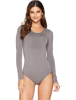 Yummie Women's Long Sleeve Seamless Shaping Thong Bodysuit