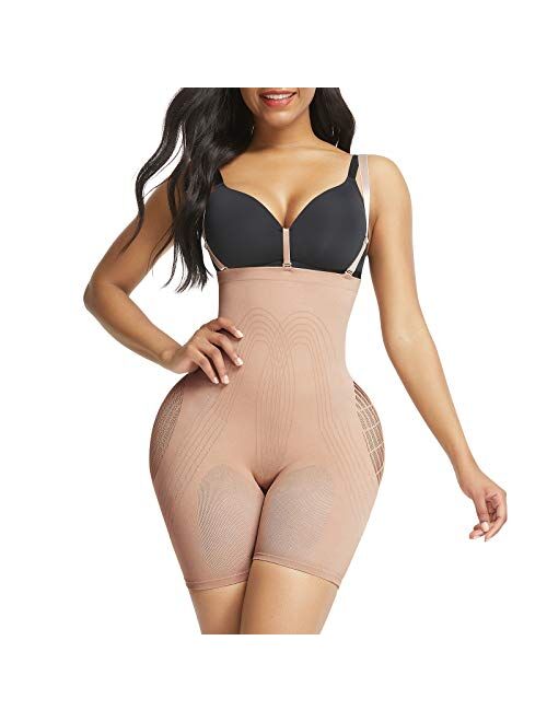 Sweetlover Women's High Waisted Shapewear Panties Seamless Tummy Control Butt Lifter Body Shaper Shorts