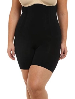 Women's Plus Size Oncore High-Waisted Tummy Control Mid-Thigh Short