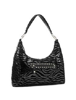 Rock Rebel Black Zebra Hobo Purse