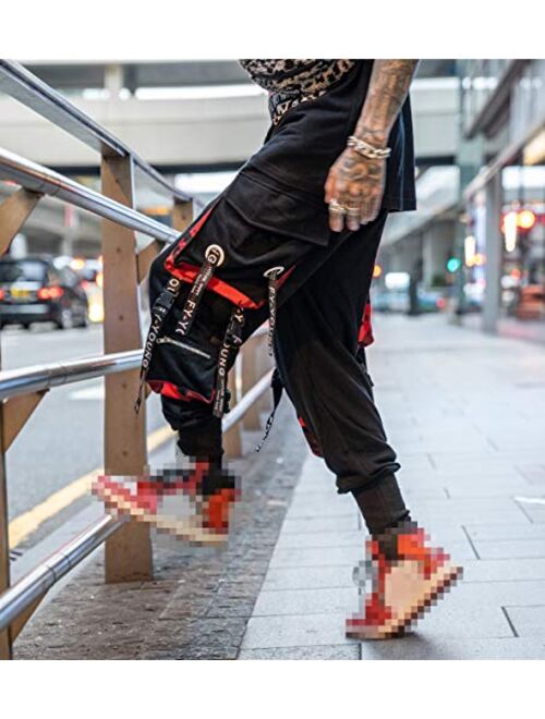 Astellarie Mens Jogger Pants Techwear Hip Hop Punk Harem Cargo Jogger Pant  Streetwear Tactical Track Pants with Pocket : : Clothing, Shoes 