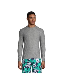 Big & Tall Lands' End Space Dye Rash Guard Swim Tee