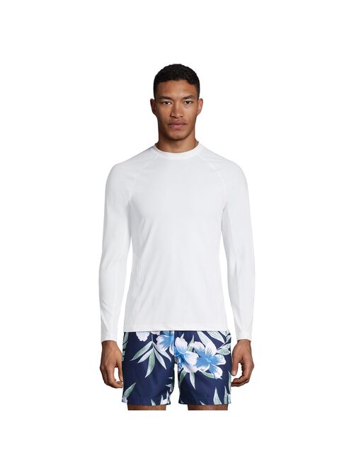 Big & Tall Lands' End Space Dye Rash Guard Swim Tee