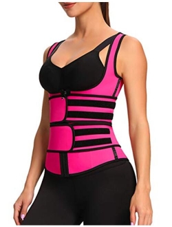 Lover-Beauty Waist Trainer for Women Underbust Latex Corset Vest Waist Trainer Cincher Steel Bone Body Shaper Vest Corset