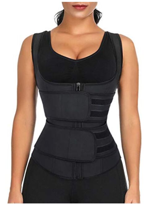 Lover-Beauty Waist Trainer for Women Underbust Latex Corset Vest Waist Trainer Cincher Steel Bone Body Shaper Vest Corset