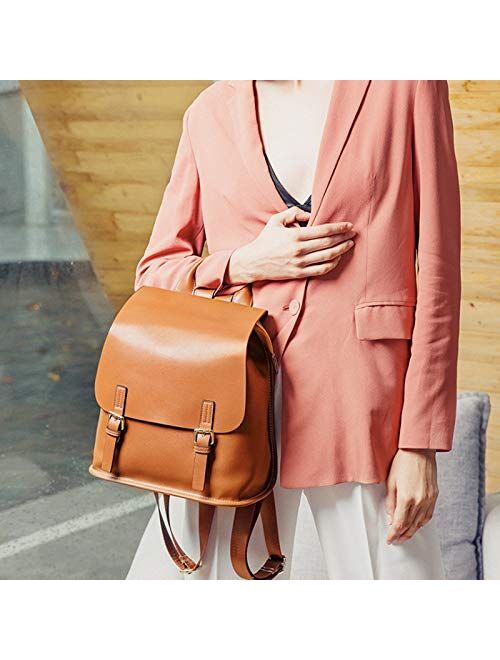 Angle-w Stylish Design,Simple Travel, Shoulder Bag Handbag Leather Large Capacity Uncivilised Korean Leisure Travel Bag Ladies Dual-use Backpack Soft Leather Turgid Let u